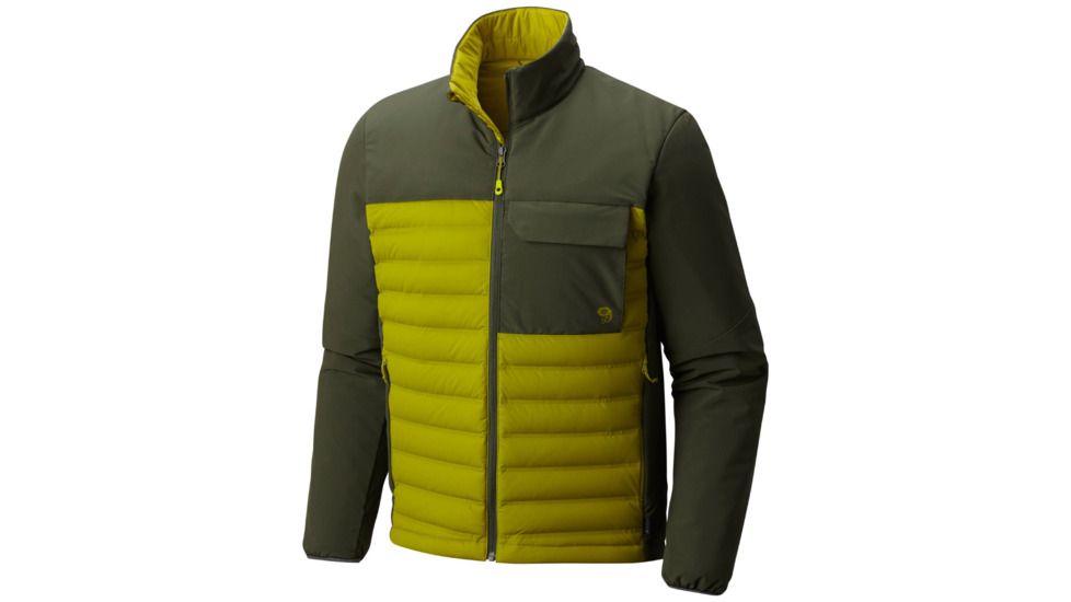Mountain Hardwear StretchDown HD Jacket - Mens, Python Green, Surplus Green, Large OM0754390-L
