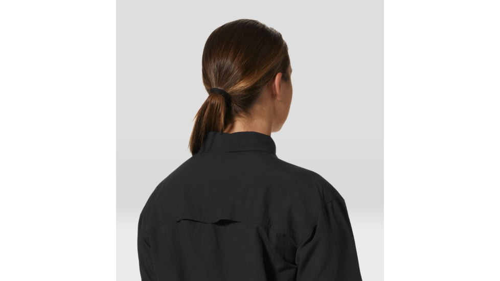 Mountain Hardwear Stryder Long Sleeve Shirt - Womens, Black, Extra Large, 2027911010-XL