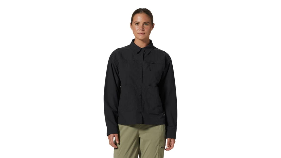 Mountain Hardwear Stryder Long Sleeve Shirt - Womens, Black, Extra Large, 2027911010-XL