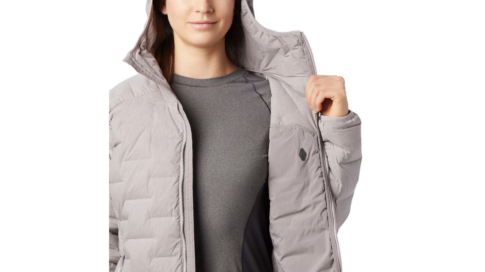 Mountain Hardwear Super/DS Stretchdown Hooded Jacket - Womens, Mystic Purple, Large, Regular Inseam, OL7673514-L