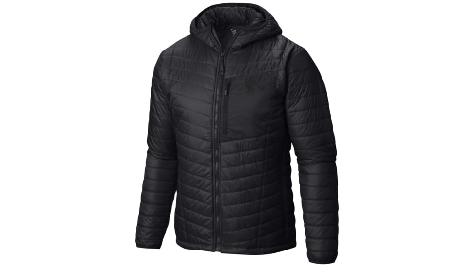 Mountain Hardwear Thermostatic Hooded Jacket - Mens-Black/Shark-Large