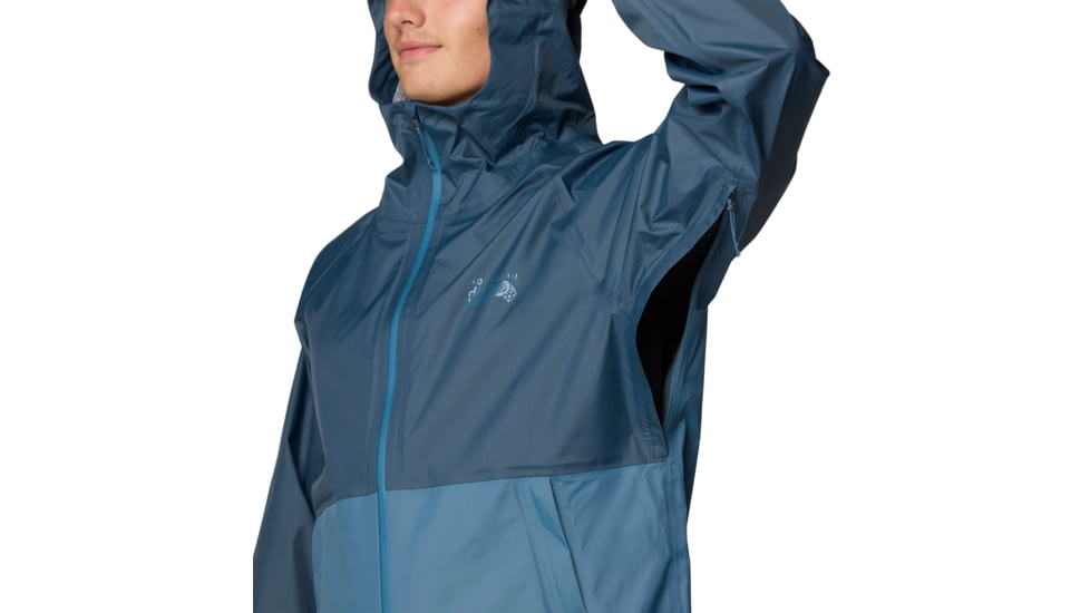 Mountain Hardwear Threshold Jacket - Mens, Moon Blue, Adriatic Blue, L, 190423032549