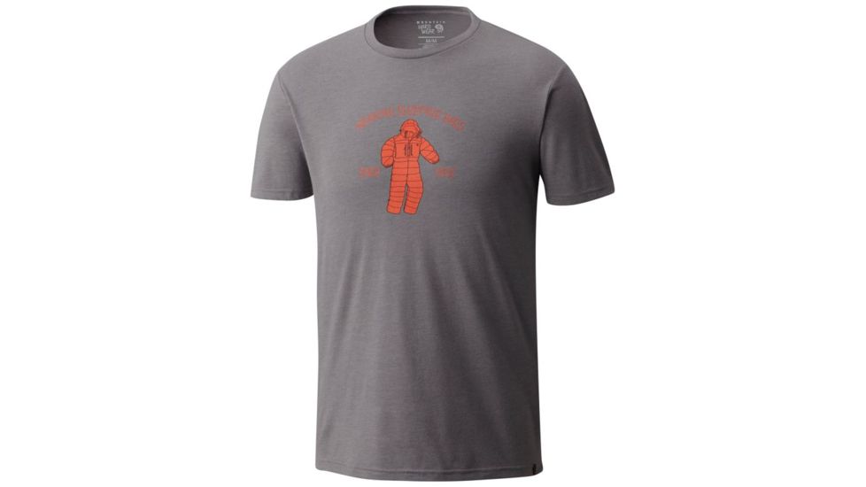Mountain Hardwear Wearable Sleeping Bag Short Sleeve T-Shirt - Men's, Heather Manta Grey, S 1764361074-S