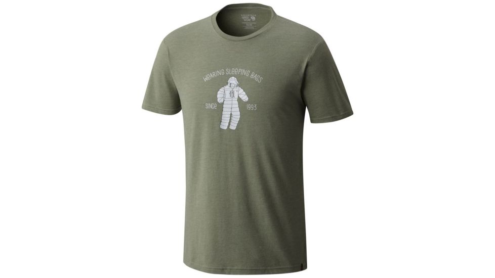 Mountain Hardwear Wearable Sleeping Bag Short Sleeve T-Shirt - Men's, Heather Green Fade, S 1764361394-S