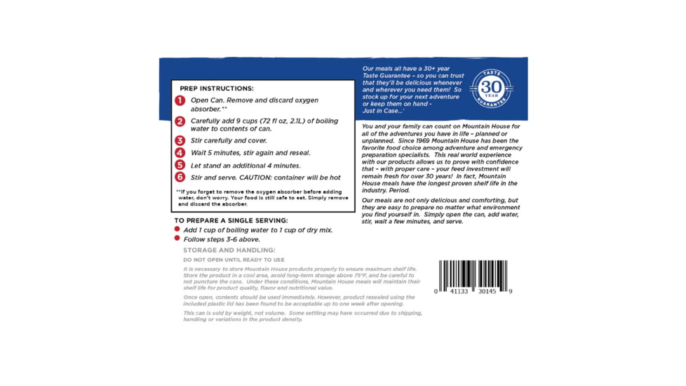 Mountain House Beef Stew, 10 Servings, 30145