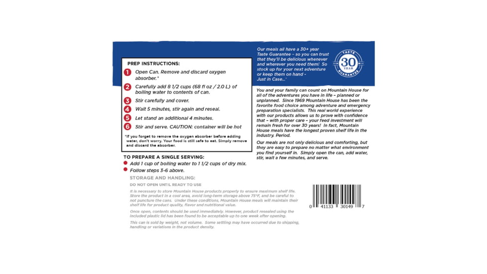 Mountain House Beef Stroganoff, 10 Servings, 30149