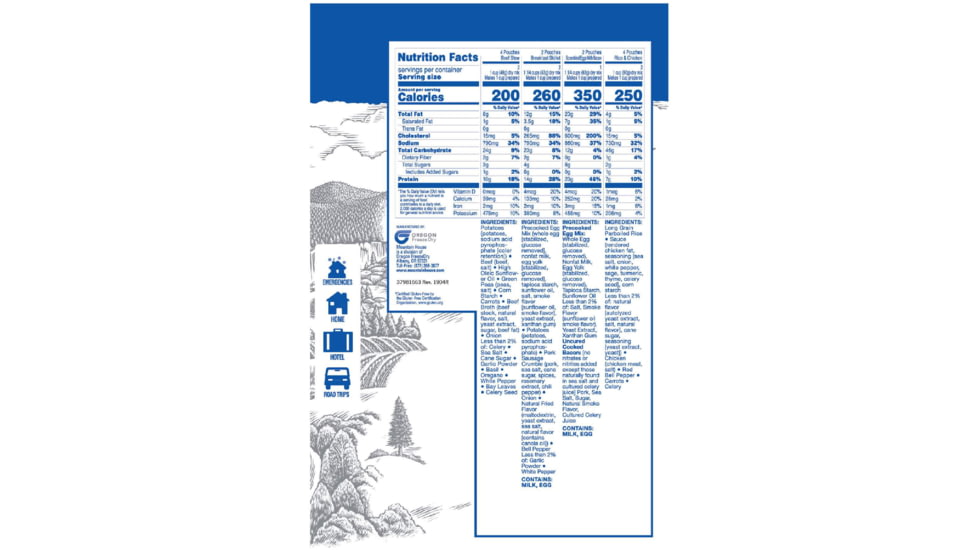 Mountain House Emergency Essential Assortment Bucket, 22 Servings, 81663