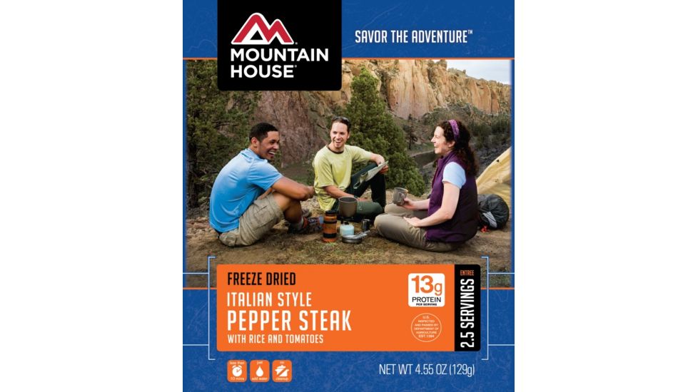 Mountain House Italian Style Pepper Steak with Rice and Tomatoes - Pouch