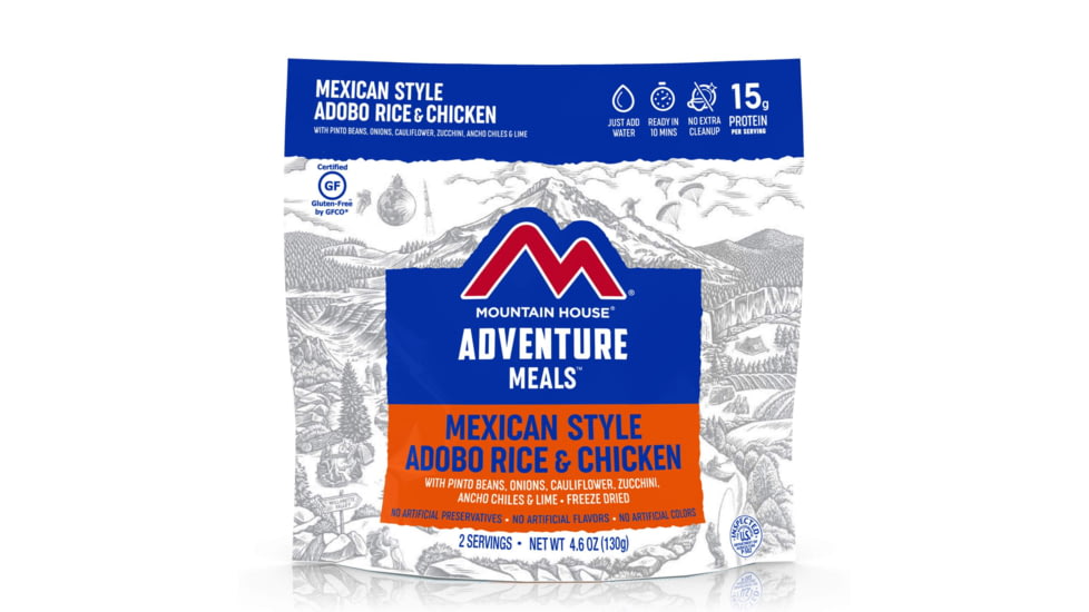 Mountain House Mexican Style Adobo Rice and Chicken, 2 Servings, 55176