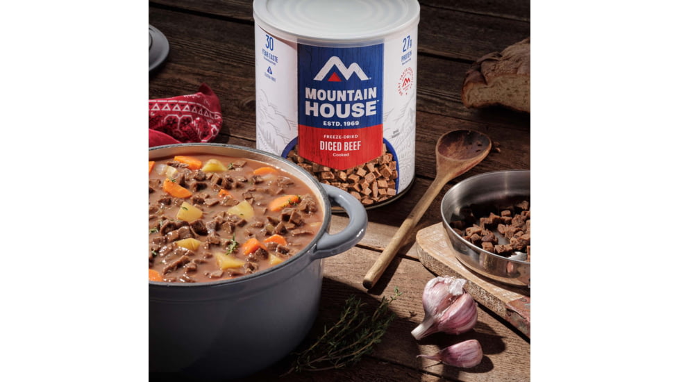 Mountain House Diced Beef can
