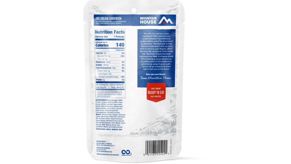 Mountain House Vanilla Ice Cream Sandwich Pouch