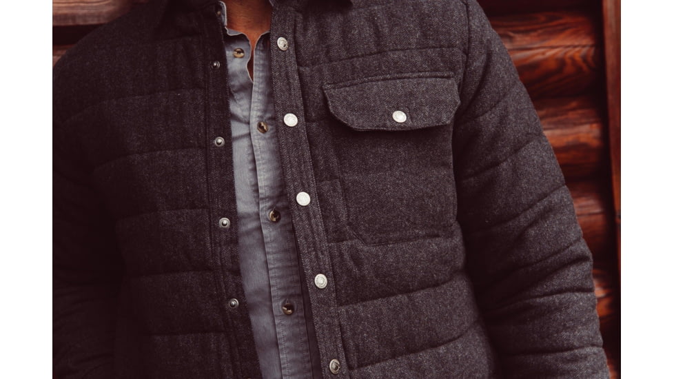 Mountain Khakis Archer Herringbone Shirtjac Classic Fit - Mens, Jackson Grey, S, I21021JACKSON GREYS