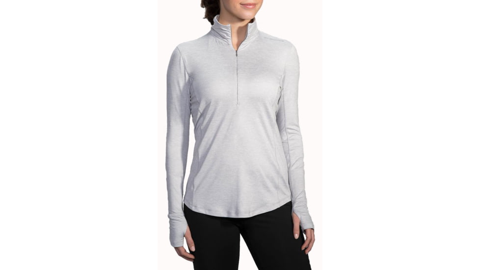 Moving Comfort Dash 1/2 Zip - Women's-Heather Sterling-Medium
