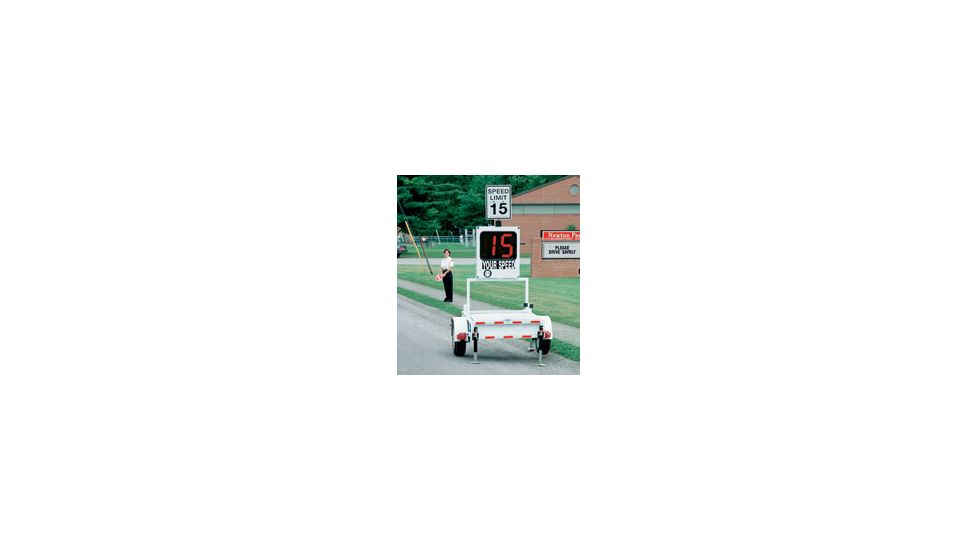 Laser Atlanta Speed Patrol 18" Trailer package, with overspeed, high speed cutoff, 50 Watt solar, extra battery, and SpeedView traffic computer, measuring in km/h MPHPTRL18KEX