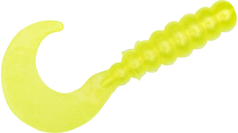 Mr. Crappie Grub, Hot Chartreuse, 2in, MRCG2-83