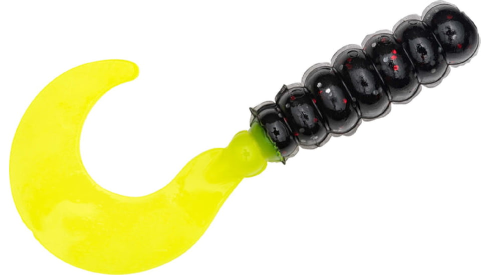 Mr. Crappie Grub, Tuxedo Black-Chart, 2in, MRCG2-183