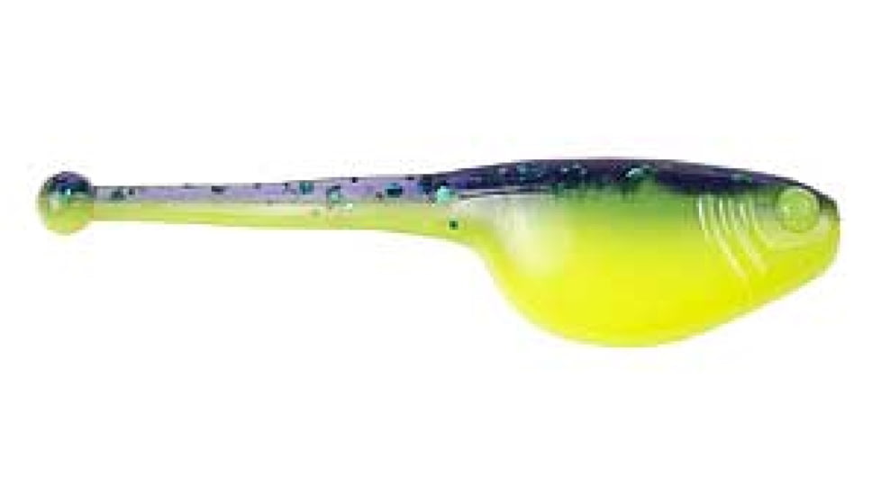 Mr. Crappie by Strike King Shadpole Fishing Lure, Soft Plastic Grub, Junebug Chartreuse, 2in, 15-Pack, MRCSP-188, MRCSP-188