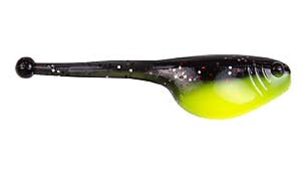 Mr. Crappie by Strike King Shadpole Fishing Lure, Soft Plastic Grub, Tuxedo Black Chartreuse, 2in, 15-Pack, MRCSP-183, MRCSP-183