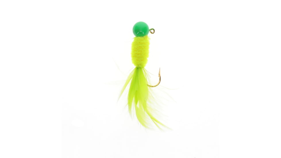 Mr. Crappie by Strike King Slab Daddy Live Hair, Hair Jig Fishing Lure, Limeade, 1/16oz, 2-Pack, MRCSBLHJ116-293, MRCSBLHJ116-293