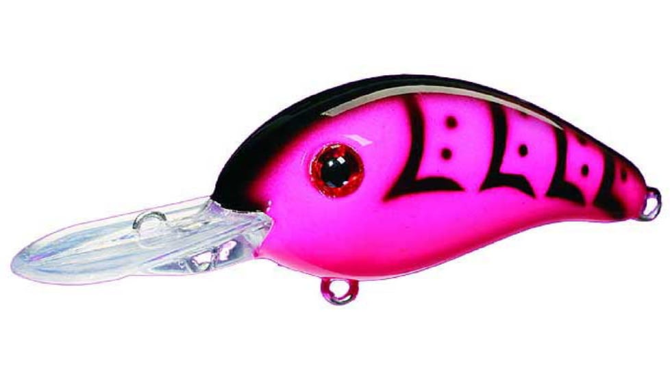 Mr. Crappie by Strike King Slab-Hammer Lure, Medium Diving Fishing Crankbait, Hot Pink Craw, 3/8oz, SHCC3-634, SHCC3-634