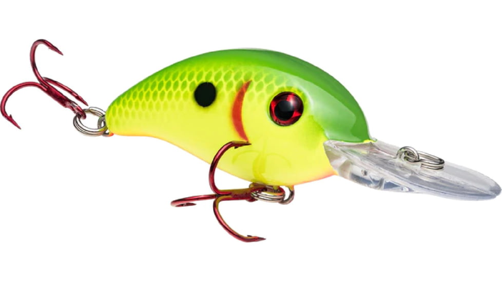 Mr. Crappie by Strike King Slab-Hammer Lure, Medium Diving Fishing Crankbait, Limetreuse Pink Belly, 3/8oz, SHCC3-627, SHCC3-627