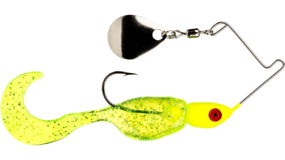 Mr. Crappie by Strike King Spin Baby Fishing Lure, Spinnerbait, Chartreuse Shiner, 1/8oz, MRCSB18-195, MRCSB18-195