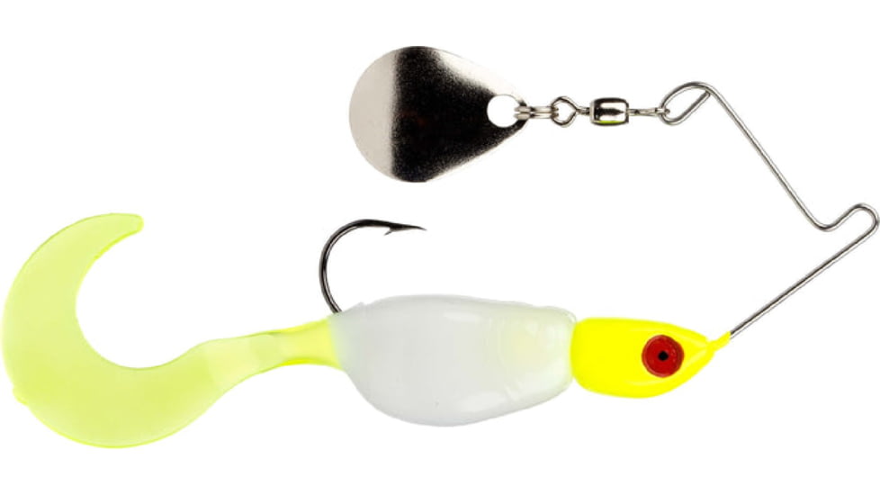 Mr. Crappie by Strike King Spin Baby Fishing Lure, Spinnerbait, Refrigerator White, 1/8oz, MRCSB18-186, MRCSB18-186