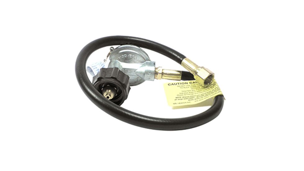 Mr. Heater Regulator Assembly w/ Appliance End Fitting and Acme Nut, 22 inch Propane Hose, Black F271161