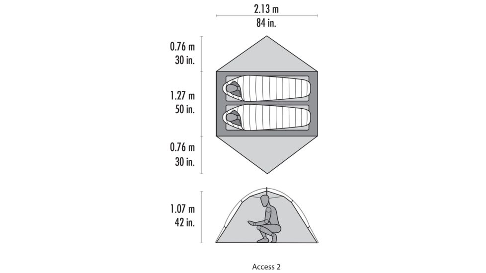 MSR Access 2 Tent, Orange, 13117