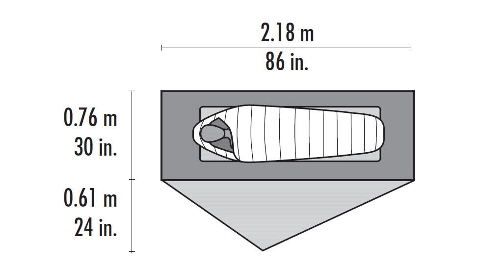 MSR FreeLite 1 Ultralight Backpacking Tent, Red, 10325
