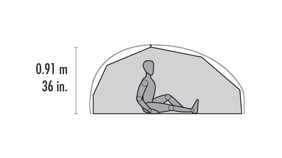 MSR FreeLite 1 Ultralight Backpacking Tent, Red, 10325