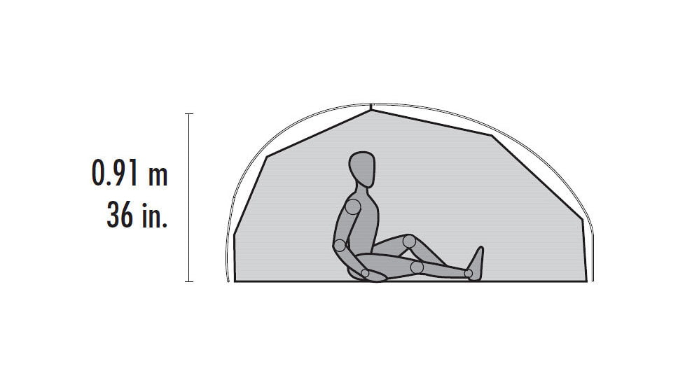 MSR FreeLite 2 Ultralight Backpacking Tent, Red, 10326