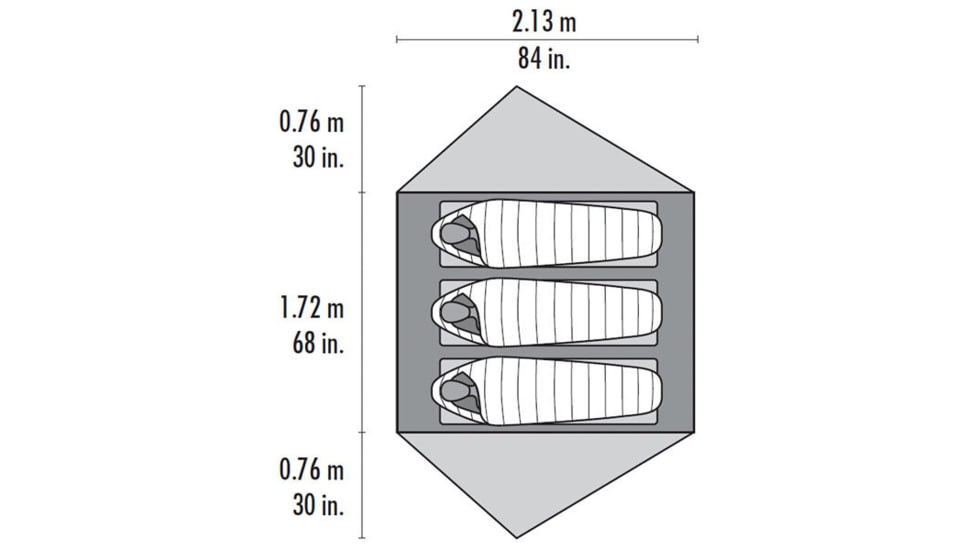 MSR FreeLite 3 Ultralight Backpacking Tent, Red, 10327