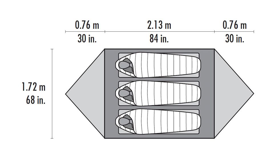 MSR Mutha Hubba NX Backpaking Tent - 3 Persons, Red, 3 2754