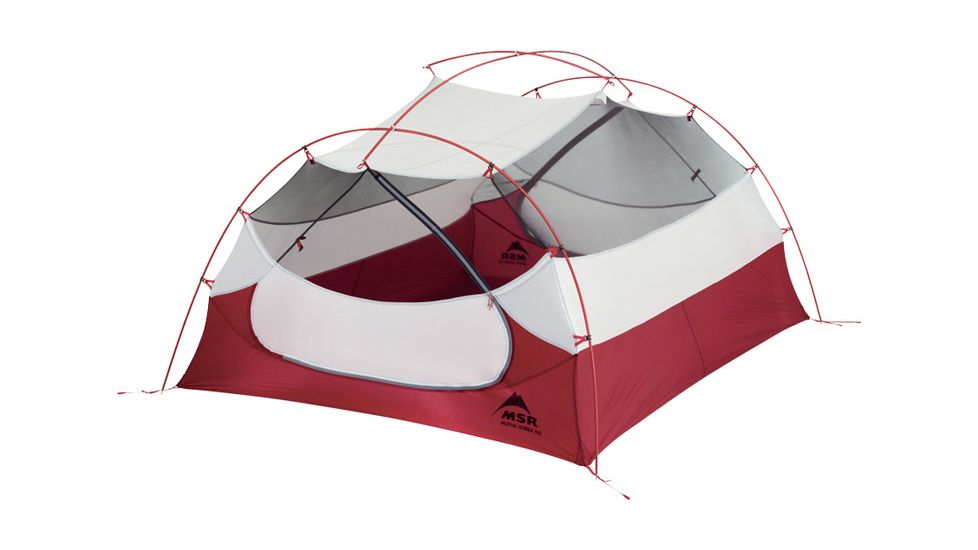 MSR Mutha Hubba NX Backpaking Tent - 3 Persons, Red, 3 2754