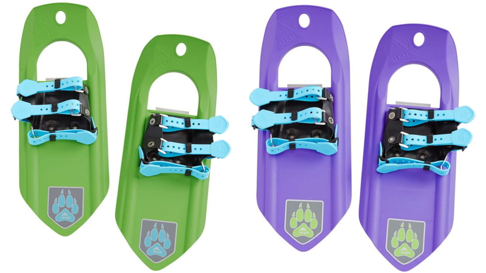 MSR Tyker Snowshoes, Dino Green, Purple Power