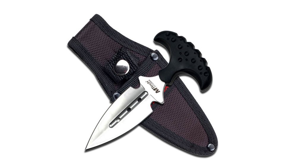 Mtech Fixed Blade, 5.47in, Stainless Steel Blade, Black Rubberized Handle MT-20-41SL