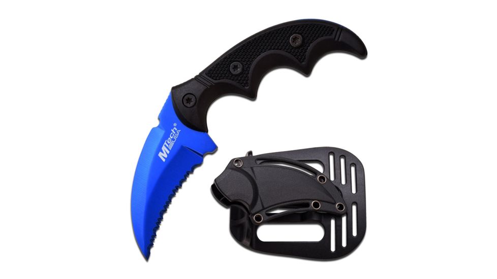 Mtech Fixed Blade, 5in, Stainless Steel Blade, Matte Aluminum Handle MT-20-63BL