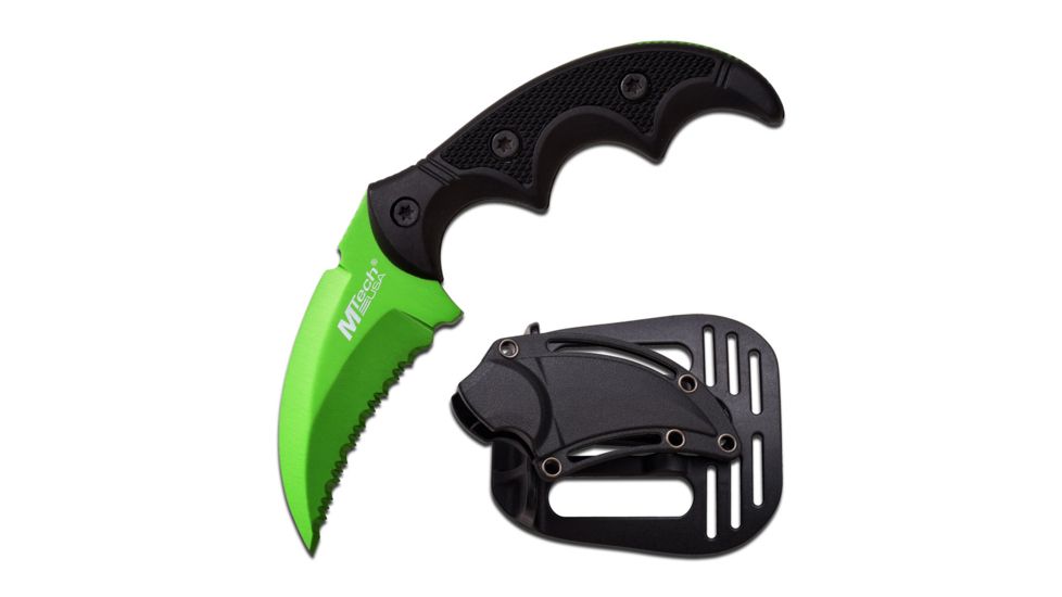 Mtech Fixed Blade, 5in, Stainless Steel Blade, Matte Aluminum Handle MT-20-63GN