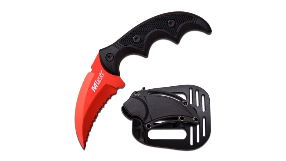 Mtech Fixed Blade, 5in, Stainless Steel Blade, Matte Aluminum Handle MT-20-63RD