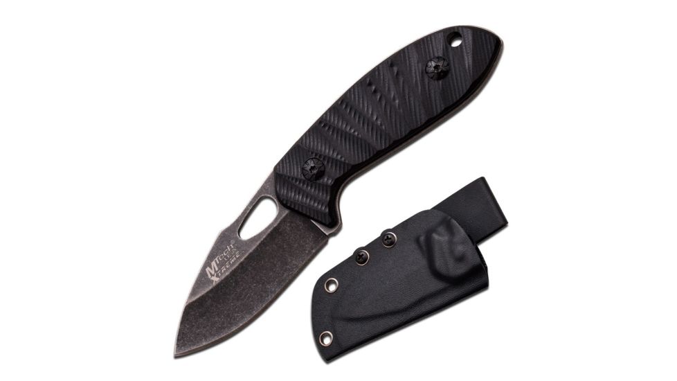 Mtech Fixed Blade, 6.1in, Stainless Steel Blade, Full Tang Black G10 Handle MX-8139BK