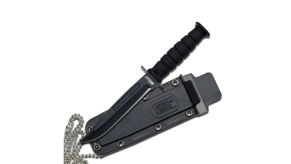 Mtech Fixed Blade, 6in, Stainless Steel Blade, Black Handle MT-632DB