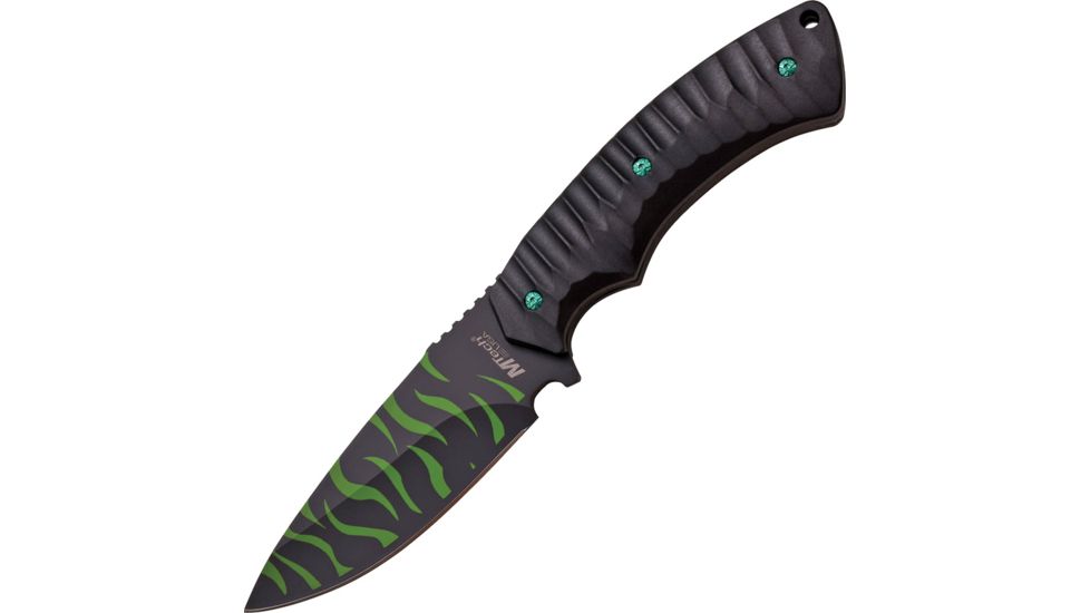 Mtech Fixed Blade Green Camo Fixed Blade Knife, 4.25in, Drop Point MT2064BG