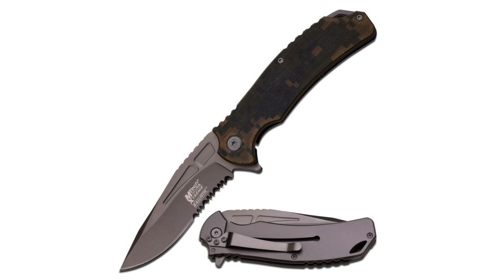 Mtech Folding Blade, 3.75in, Stainless Steel Blade, Handle MX-A834DGS