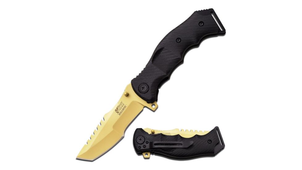 Mtech Folding Blade, 5in, Stainless Steel Blade, Black G10 Handle MX-A805GD