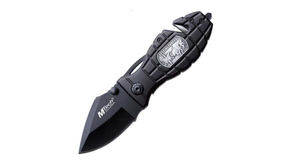 Mtech Folding Blade, in, Stainless Steel Blade, Grenade Handle MT-507SF