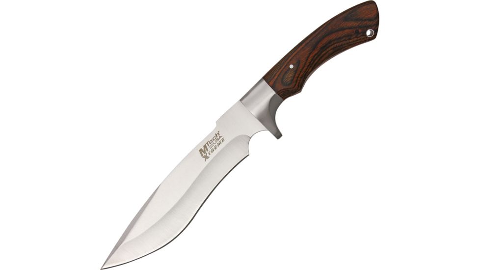 MTech Hunter Fixed Blade Knife,7.5in,Recurve Blade,Brown Pakkawood Handle MTX8075