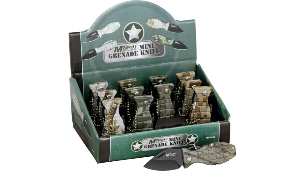 Mtech Mini Grenade 12 Piece Knife Set, 2.5in. Closed MT440CA