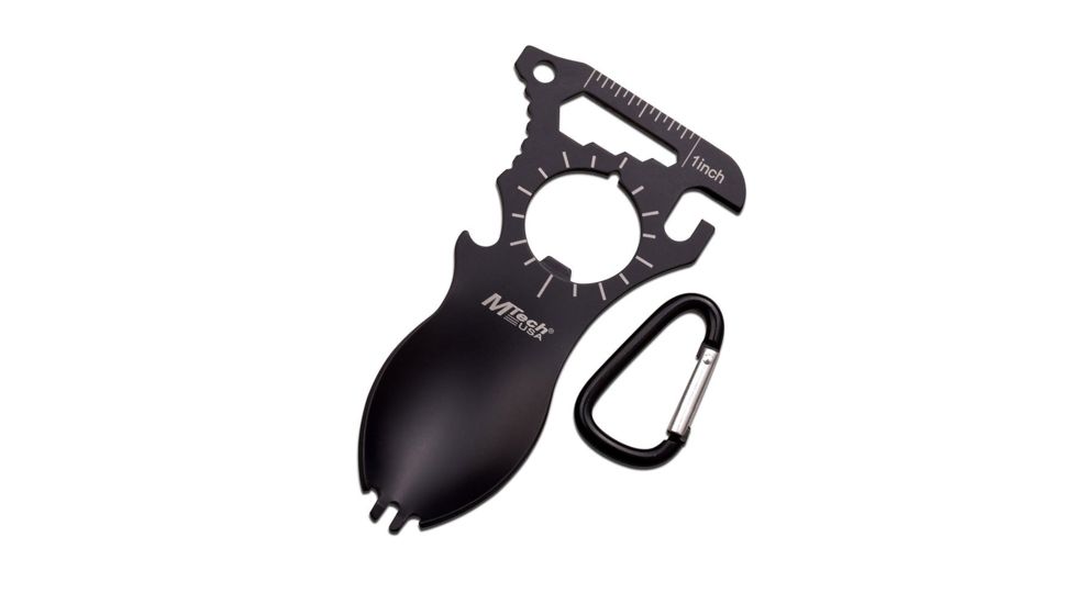 Mtech Stainless Steel Spork Multi Tool, Black MT-958BK