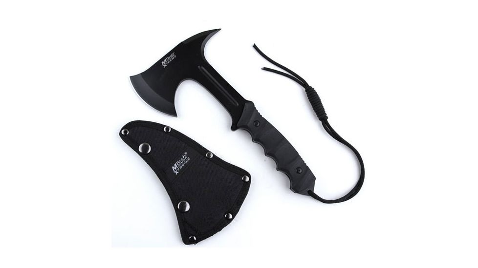 MTech Tactical Axe,5.5in,Black Stainless Blade,Black Textured G-10 Handle MTX8096BK